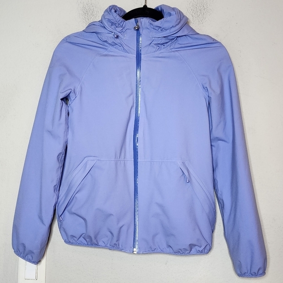 Ivivva Lululemon kids size 10 purple periwinkle jacket. - Picture 13 of 14